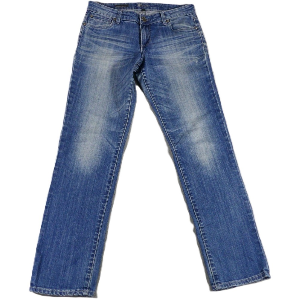KUT from the Kloth Catherine Boyfriend Jeans Women 6‎ Blue Denim Comfort Stretch